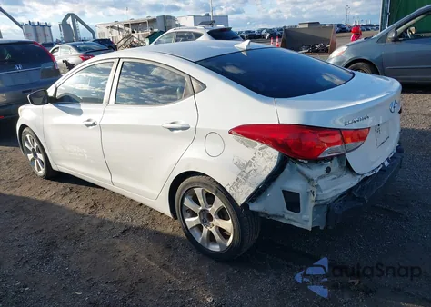 2011 Hyundai Elantra Limited z USA, uszkodzony, nr VIN 5NPDH4AE1BH019383